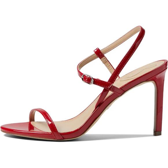 Sam Edelman Doran Heels Size 9 Ruby Red Patent Leather - Picture 11 of 16